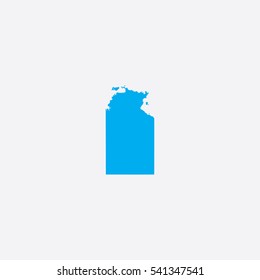 Map of Northern Territory - Australia Vector Illustration

