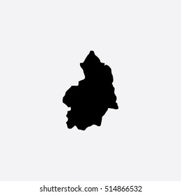 Map of Northumberland Vector Illustration