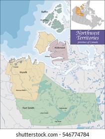 Map of Northwest Territories