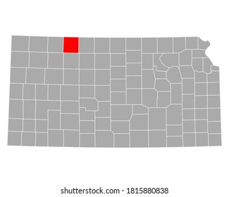 Map of Norton in Kansas on white