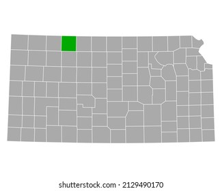 Mapa de Norton en Kansas en blanco