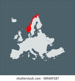 map of Norway