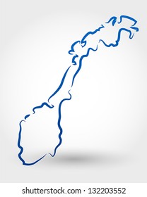 map of norway. map concept