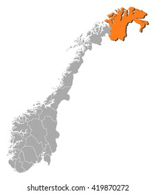 Map - Norway, Finnmark