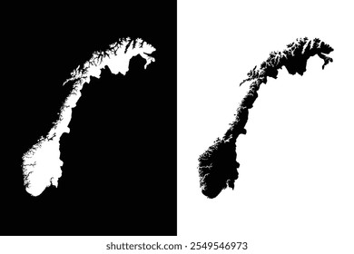Mapa da Noruega, Bandeira da Noruega ilustração do símbolo nacional do país Vetor, Retângulo Noruega ilustração da bandeira, Vetor plano ilustração
