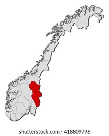 Map - Norway, Hedmark