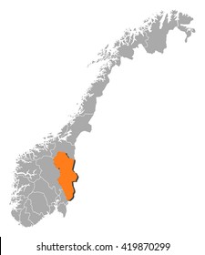 Map - Norway, Hedmark