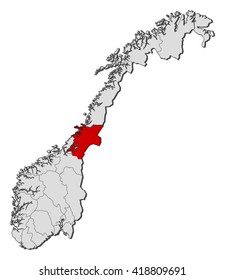 Map - Norway, Nord-Trondelag