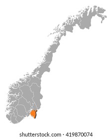 Map - Norway, Ostfold