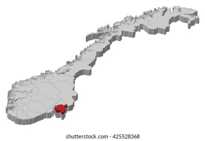 Map - Norway, Ostfold