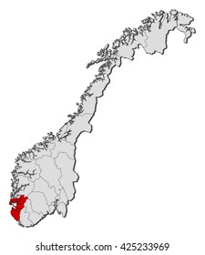 Map - Norway, Rogaland