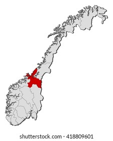 Map - Norway, Sor-Trondelag