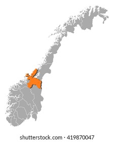 Map - Norway, Sor-Trondelag