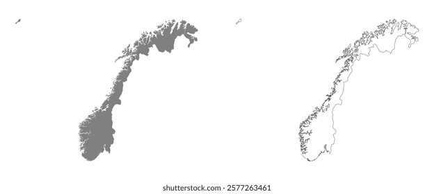 map of Norway vector eps 