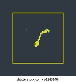 Map of Norway Vector Illustration Silhouette Design

