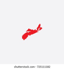 Map of Nova Scotia - Canada Vector Illustration