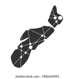 Map of Nova Scotia. Concept of travel and geography of Canada.