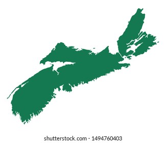 Map of Nova scotia on white