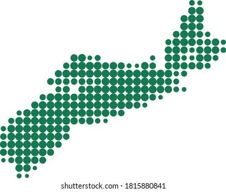 Map of Nova Scotia on white