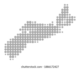 Map of Nova Scotia as vector illustration