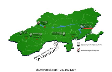 Mapa de usinas nucleares na Ucrânia