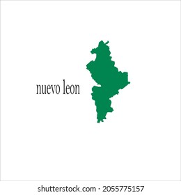 Map Of Nuevo Leon On White Background