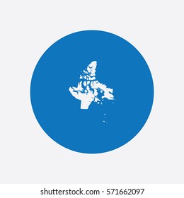 Map of Nunavut Vector Illustration

