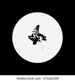 Map of Nunavut Vector Illustration

