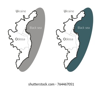 Map of Odessa, Ukraine