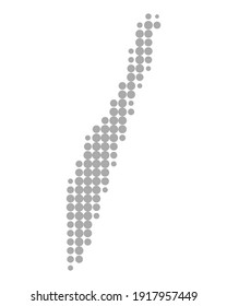 Map of Oeland as vector illustration