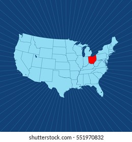 map of Ohio