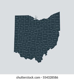 map of Ohio