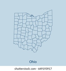 map of Ohio