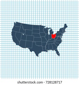 map of Ohio