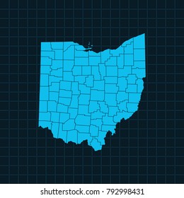 map of Ohio