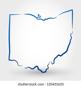 map of ohio. map concept