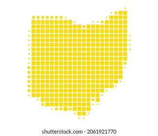 Map of Ohio on white