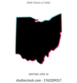 Map of Ohio Vector Design Template