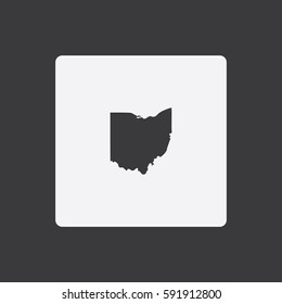 Map of Ohio Vector Illustration

