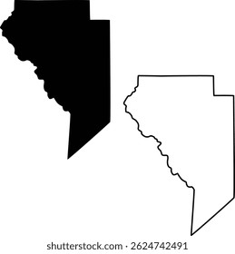 Landkarte von Okeechobee County Florida USA Silhouette Wohnung und Grundriss Design