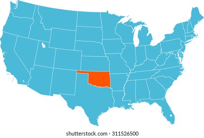 Map Oklahoma Stock Vector (Royalty Free) 311526500 | Shutterstock