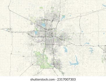 Mapa de la ciudad de Oklahoma, Oklahoma, Estados Unidos