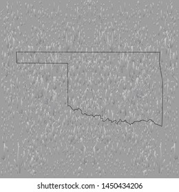 map of Oklahoma. vector illustration