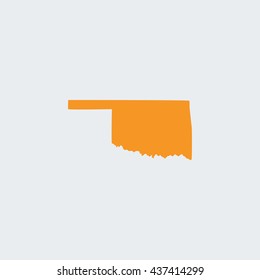 Map of Oklahoma Vector Illustration