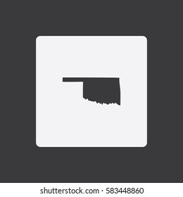 Map of Oklahoma Vector Illustration

