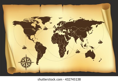 map. old map. pirates map. world map