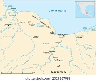 map of the olmec cultural zone on the southern gulf coast of mexico