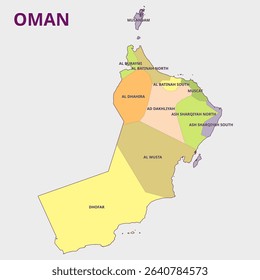 Map of Oman Administrative Regions