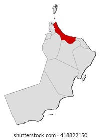 Map - Oman, Al Batinah