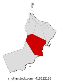 Map - Oman, Al Wusta